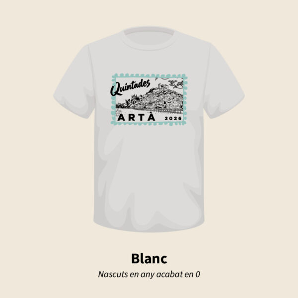 Samarreta Quintades Artà 2026 – Blanc