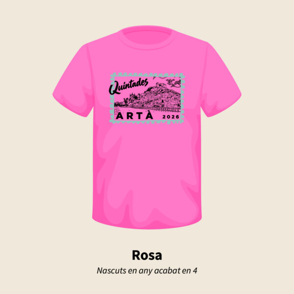 Samarreta Quintades Artà 2026 – Rosa